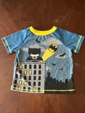 Kids Batman - Blue and Yellow Graphic Tee
